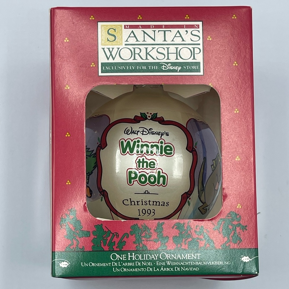Disney Winnie the Pooh Christmas Ornament - Cream and Green